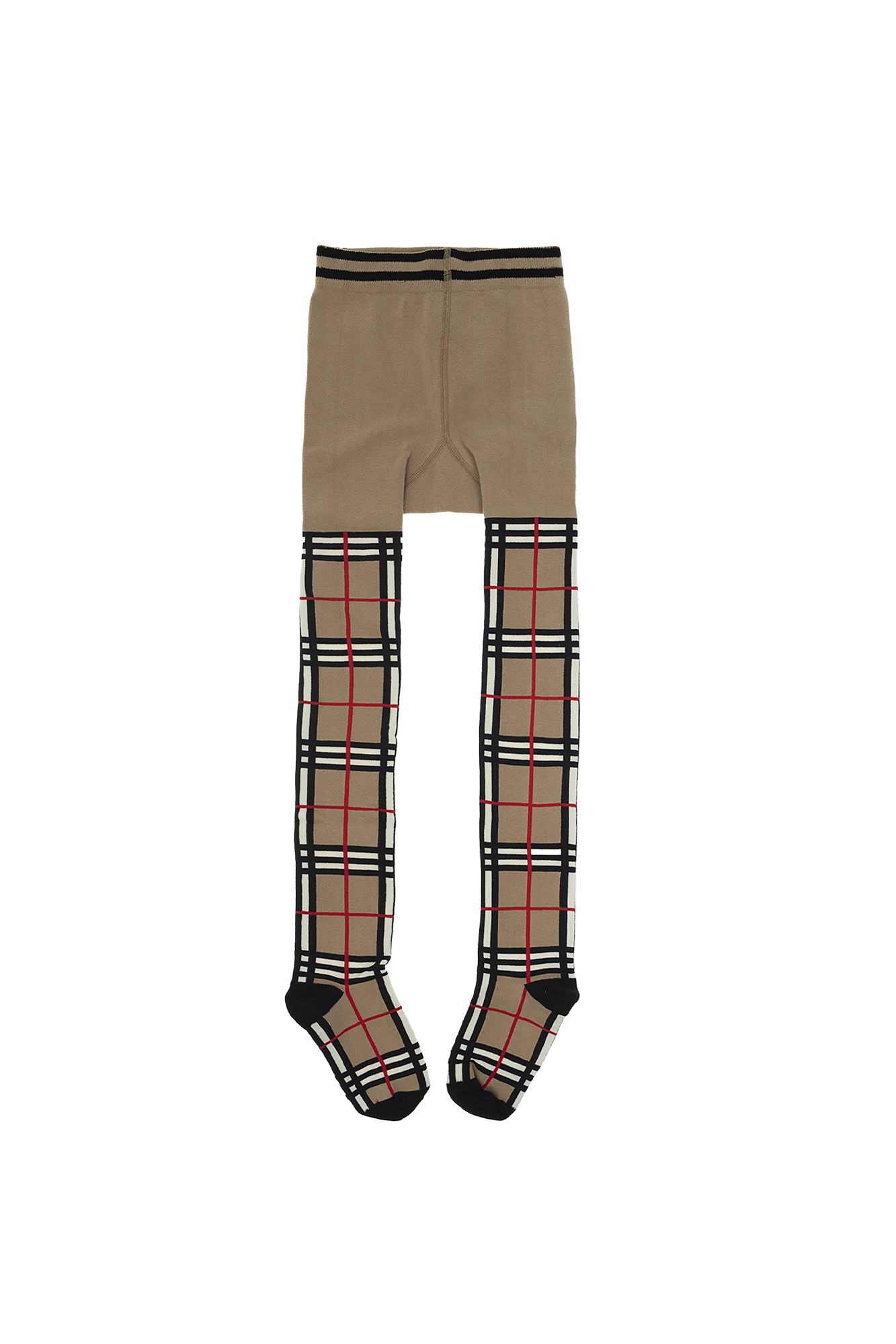 Beige Checked tights Burberry Kids Vitkac GB